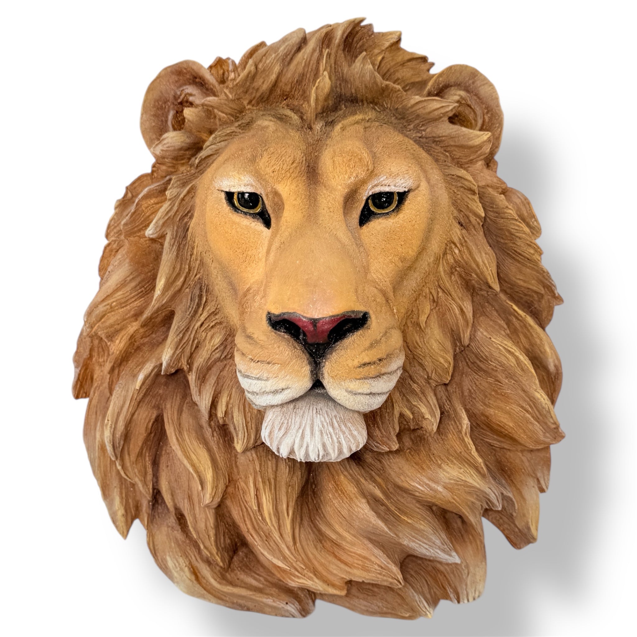 Lion Head Wall Sculpture - Statement Wall Art Decor - lion head wall sculpture, luxury wall art, product image 1