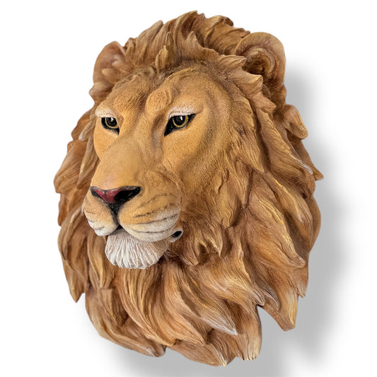 Lion Head Wall Sculpture - Statement Wall Art Decor - lion head wall sculpture, luxury wall art, product image 2