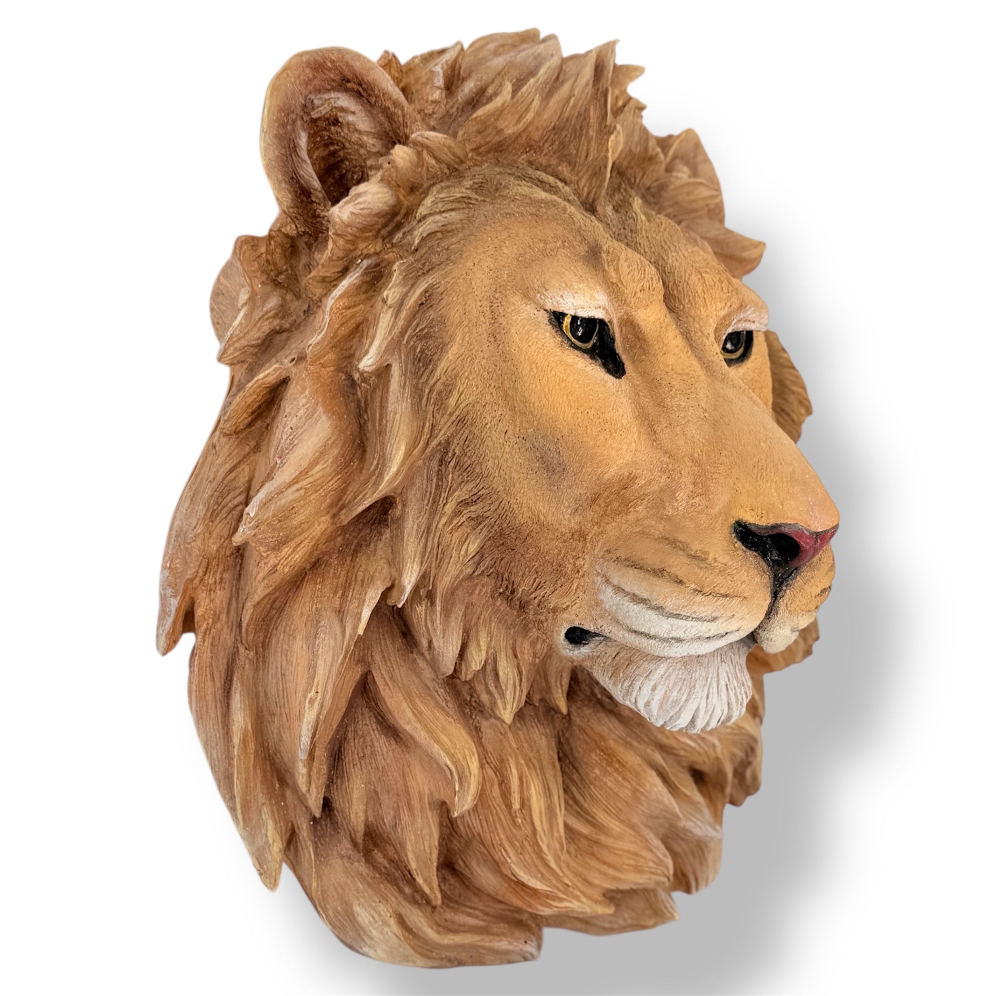 Lion Head Wall Sculpture - Statement Wall Art Decor - lion head wall sculpture, luxury wall art, product image 4