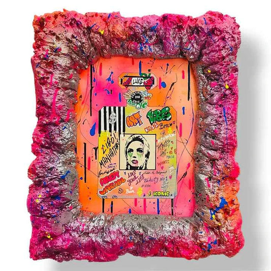 And Iconic Pink Perfume Bottle Street Art Canvas