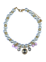 Pearl Charm Necklace with Pink Bow