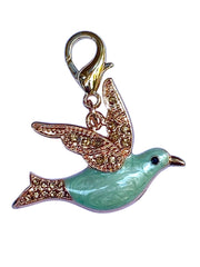 Huge Green Bird Dog Collar Charm
