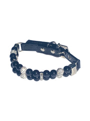 Sparkle & Pearl Dog Collar, Black