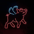 Load image into Gallery viewer, Pink Pig with Wings Neon Signs
