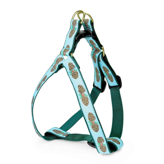 Up Country Pinecones Dog Cast Brass Dog Harness