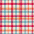 Load image into Gallery viewer, Pink & Blue Plaid Luxe Flannel Dog Bandana
