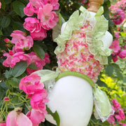 Pink-Green Rose Garden Dog Party Dress