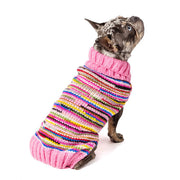 Pink Multi Dog Sweater