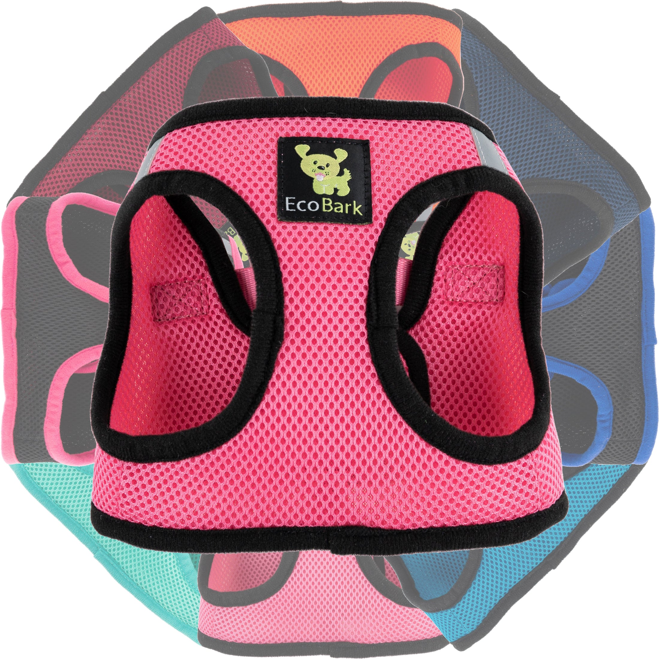 EcoBark Step In Dog Harness - XXXS to Small Breeds- Reflective Soft Mesh Harness for Teacup, Small Dogs and Puppies / Bubblegum Pink
