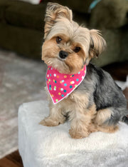 Pink Polka Dog Bandana