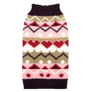 Pink Hearts Dog Sweater
