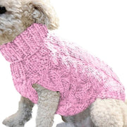 Cable Knit Turtleneck Dog Sweater