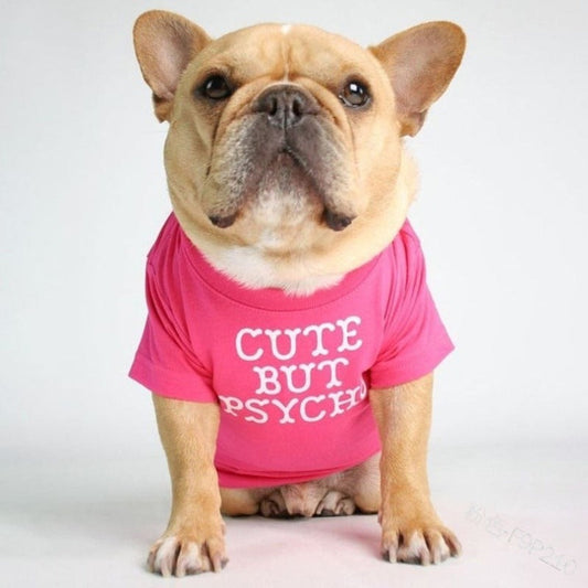 "Cute But Psycho" Dog T-Shirt