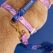 Frenchie Strap Harness - Pink Marble