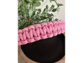 Load image into Gallery viewer, Cobra Braid in Pink & White Stripes - Handmade Dog Collar - Southlake Paws
