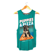Puppies & Pizza  | Puppies Soft Women's Sleeveless Tank