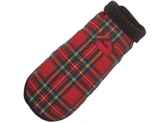 Up Country Red Plaid Fleece Lined Coat Pet Accessory