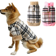 Plaid Dog Dress Coat 