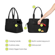 WEEKEND DOG TOTE - BLACK.