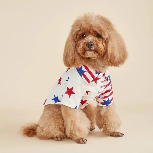 American Flag & Stars Dog Shirt - Southlake Paws