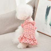 Plaid Harness Dog Dress & Leash Set