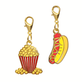 Load image into Gallery viewer, Hotdog & Popcorn Pet Charm Set
