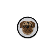 Pug Face Circle Patch 