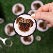 Pug Face Circle Patch 