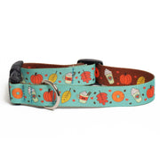 Pumpkin Spice Printed Dog Collar - Mint