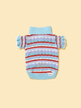 Load image into Gallery viewer, Pet & Me Spring Summer Ocean Blue Ruffle Crochet Short Sleeve Polo Shirt
