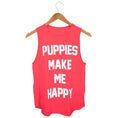 Load image into Gallery viewer, Puppies Make Me Happy |  Women's Sleeveless Tank | Made in USA

