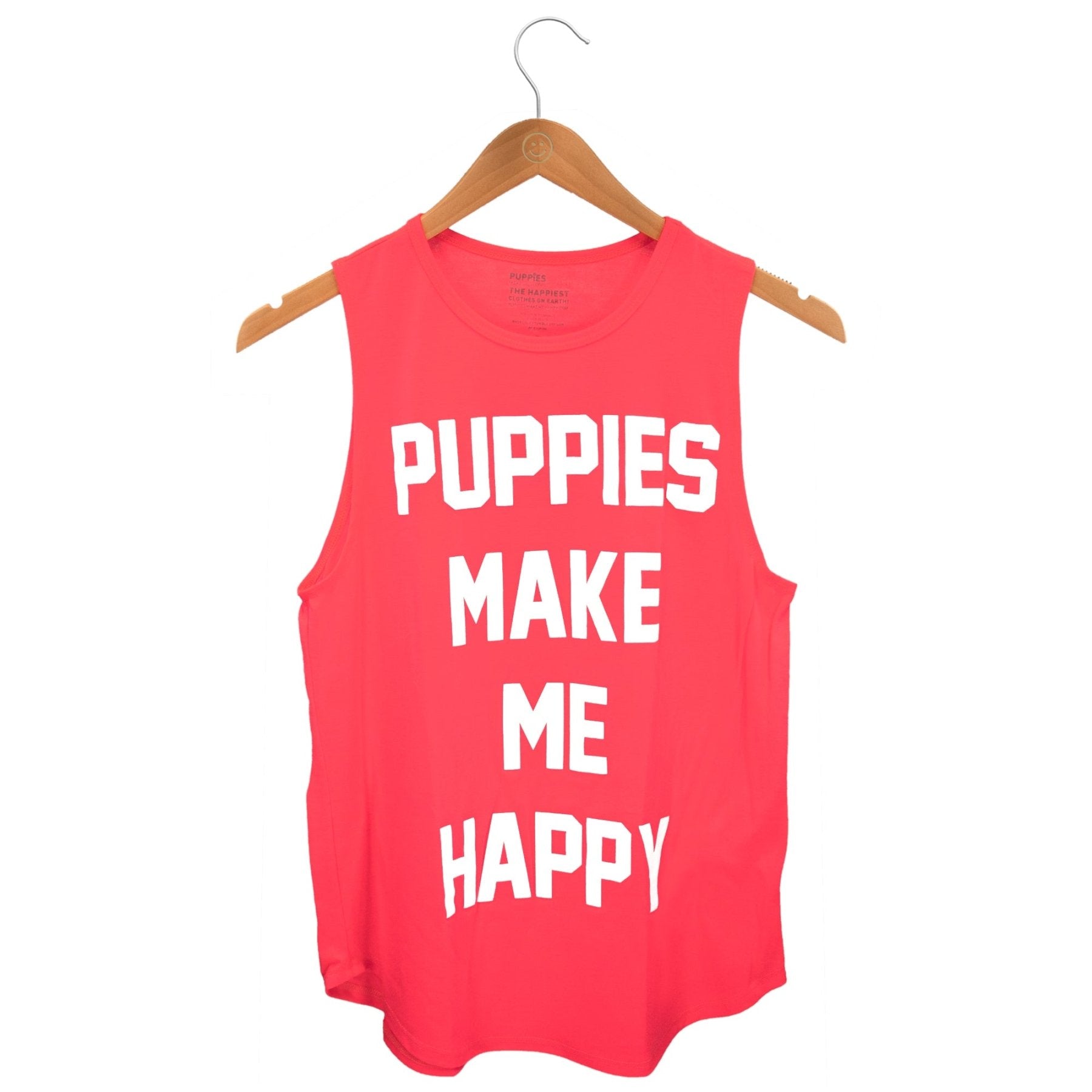 Puppies Make Me Happy |  Women's Sleeveless Tank | Made in USA