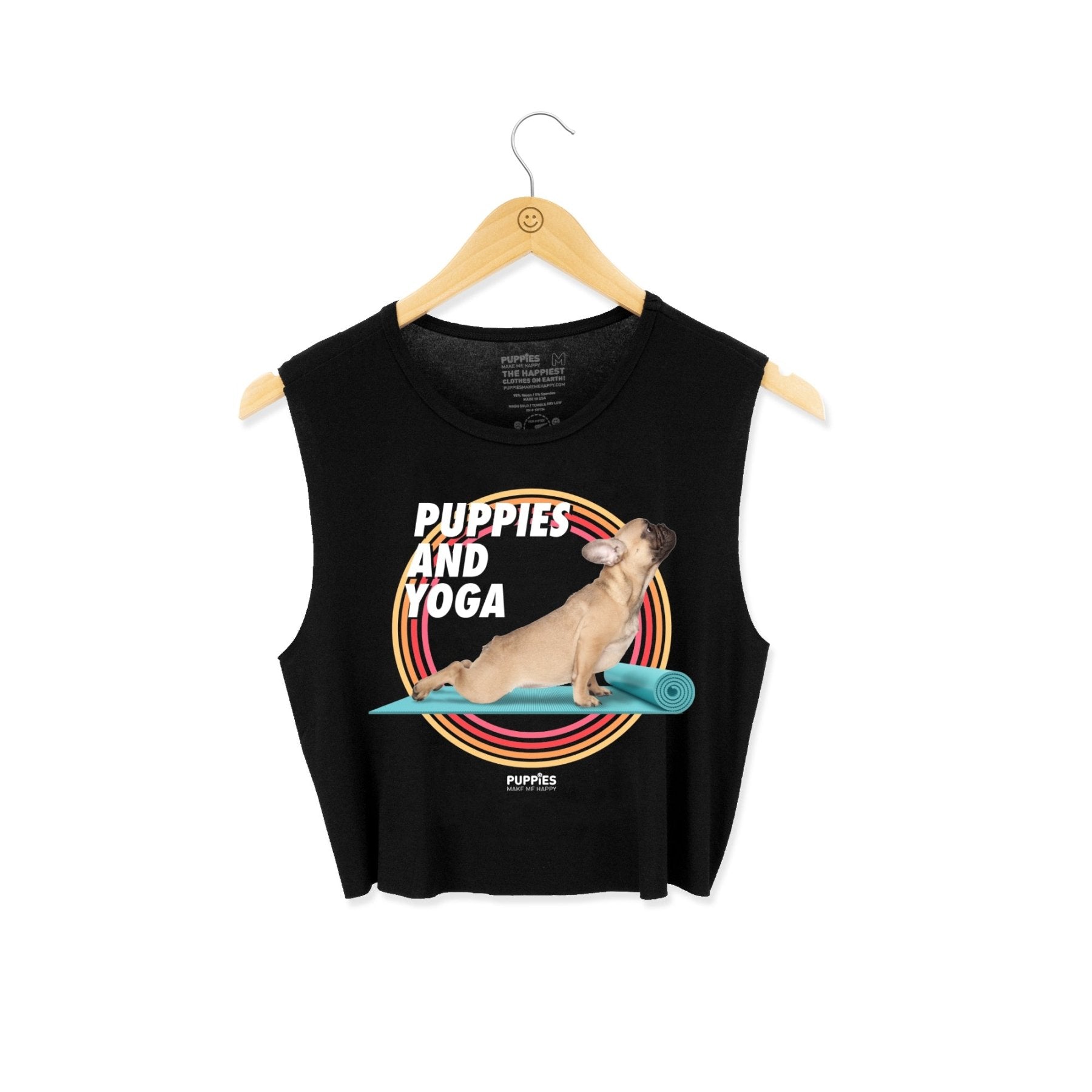 Puppies & Yoga Crop Top | Present for Dog Lovers