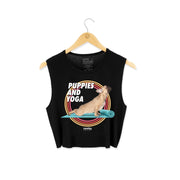 Puppies & Yoga Crop Top | Present for Dog Lovers
