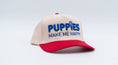 Load image into Gallery viewer, Puppies Make Me Happy Red, White & Blue | 3D Puff Snapback Hat | Gift for Dog Owner
