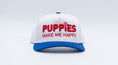 Load image into Gallery viewer, Puppies Make Me Happy Red, White & Blue | 3D Puff Snapback Hat | Gift for Dog Owner
