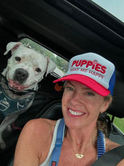 Red White & Blue Puppies | Trucker Hat