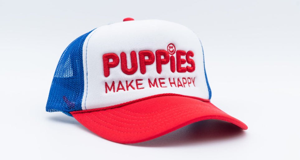 Red White & Blue Puppies | Trucker Hat