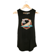 Puppies & Yoga Mat | Gift for Dog Lovers | Women’s Sleeveless Tank