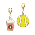 Load image into Gallery viewer, Puppuccino & Tennis Ball Pet Charm Set
