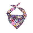 Load image into Gallery viewer, Purple Flower Dog Bandana
