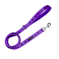 Load image into Gallery viewer, EcoBark Purple Dog Leash- Padded Comfort Grip Leash Dog Pattern - 4ft, 5ft, and 6ft  for XS, Small, and Medium Dogs
