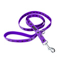 Load image into Gallery viewer, EcoBark Purple Dog Leash- Padded Comfort Grip Leash Dog Pattern - 4ft, 5ft, and 6ft  for XS, Small, and Medium Dogs
