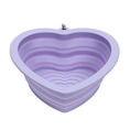 Load image into Gallery viewer, Lavender Heart Collapsible Bowl
