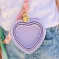 Load image into Gallery viewer, Lavender Heart Collapsible Bowl
