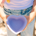 Load image into Gallery viewer, Lavender Heart Collapsible Bowl
