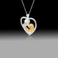 Load image into Gallery viewer, Boy and Dog Necklace- 925 Sterling Silver Two Tone Piece
