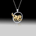 Load image into Gallery viewer, Playful Soul Dog Necklace- 925 Sterling Silver Two Tone
