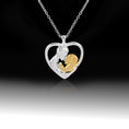 Load image into Gallery viewer, Boy and Dog Necklace- 925 Sterling Silver Two Tone Piece

