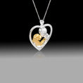 Load image into Gallery viewer, Boy and Dog Necklace- 925 Sterling Silver Two Tone Piece
